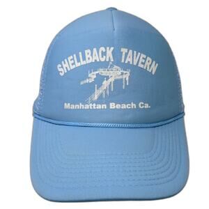 Shellback Tavern Snapback Rope Trucker Hat Solid Blue One Size Nissin